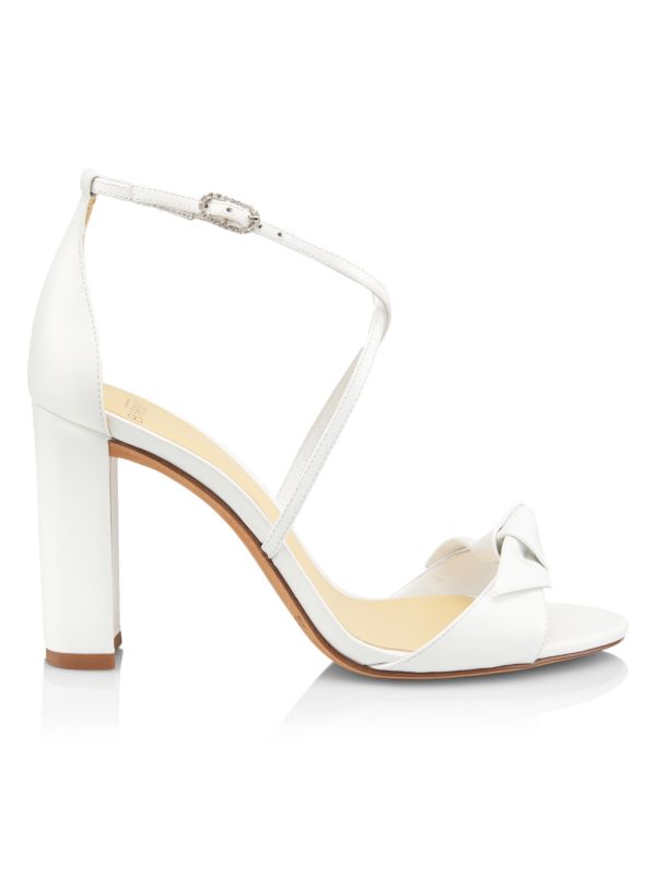 Alexandre Birman Clarita Leather Bridal Sandals